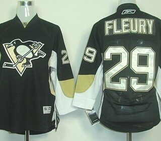 Youth Pittsburgh Penguins #29 Marc-Andre Fleury Black Jersey