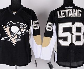Youth Pittsburgh Penguins #58 Kris Letang Black Jersey
