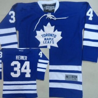 Youth Toronto Maple Leafs #34 James Reimer Blue Third Jersey