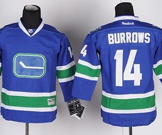 Youth Vancouver Canucks #14 Alexandre Burrows Blue Third Jersey