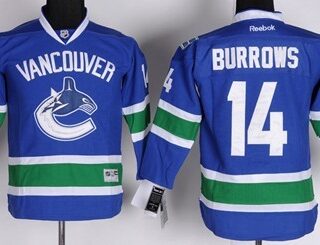 Youth Vancouver Canucks #14 Alexandre Burrows Blue Jersey