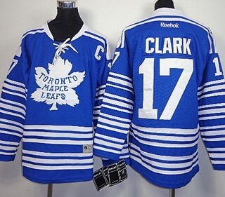 Youth Toronto Maple Leafs #17 Wendel Clark 2014 Winter Classic Blue Jersey