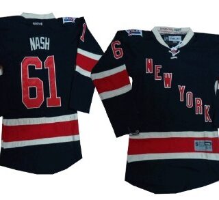Youth New York Rangers #61 Rick Nash Dark Blue Third 85TH Jersey
