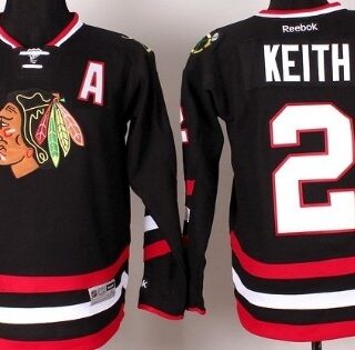 Youth Chicago Blackhawks #2 Duncan Keith 2014 Stadium Series Black Jersey