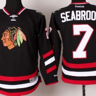 Youth Chicago Blackhawks #7 Brent Seabrook 2014 Stadium Series Black Jersey