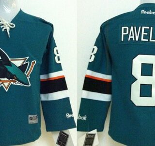 Youth San Jose Sharks #8 Joe Pavelski 2014 Blue Jersey