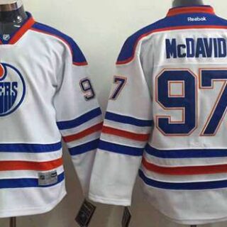 Youth Edmonton Oilers #97 Connor McDavid White Jersey