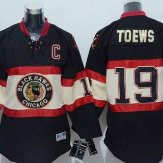 Chicago Youth Chicago Blackhawks #19 Janathan Toews Alternate Black Third NHL Reebok Jersey