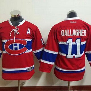 Youth Montreal Canadiens #11 Brendan Gallagher Reebok Red 2015-16 Home Premier Hockey Jersey