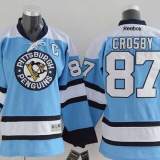 Youth Pittsburgh Penguins #87 Sidney Crosby Alternate Light Blue NHL Reebok Jersey