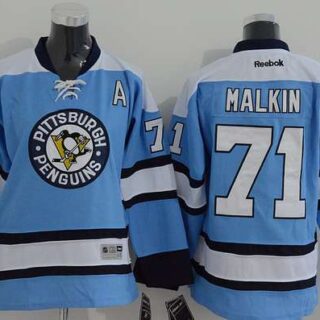 Youth Pittsburgh Penguins #71 Evgeni Malkin Alternate Light Blue NHL Reebok