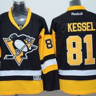 Youth Pittsburgh Penguins #81 Phil Kessel Black Third NHL Reebok Jersey