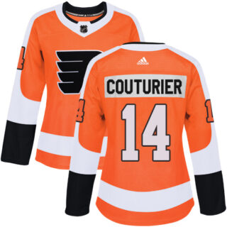 Women's Philadelphia Flyers #14 Sean Couturier Orange Home Authentic Stitched NHL Jersey