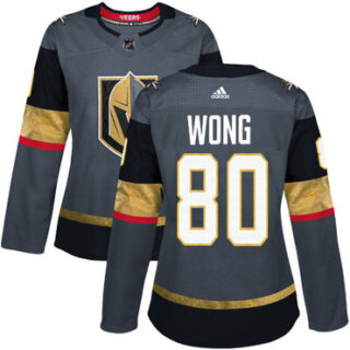 Women's Vegas Golden Knights #80 Tyler Wong Grey Home Authentic Stitched NHL Jersey