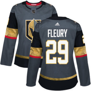 Women's Vegas Golden Knights #29 Marc-Andre Fleury Grey Home Authentic Stitched NHL Jersey
