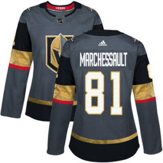 Women's Vegas Golden Knights #81 Jonathan Marchessault Grey Home Authentic Stitched NHL Jersey