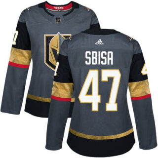 Women's Vegas Golden Knights #47 Luca Sbisa Grey Home Authentic Stitched NHL Jersey