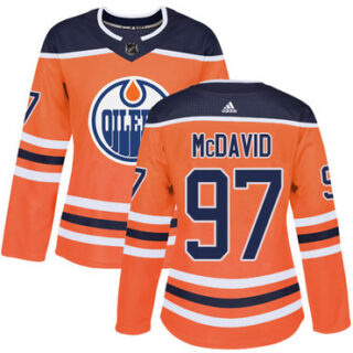 Women's Edmonton Oilers #97 Connor McDavid Orange Home Authentic Stitched NHL Jersey