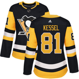 Women's Pittsburgh Penguins #81 Phil Kessel Black Home Authentic Stitched NHL Jersey