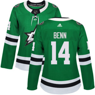 Women's Dallas Stars #14 Jamie Benn Green Home Authentic Stitched NHL Jersey