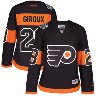 Women's Philadelphia Flyers #28 Claude Giroux Black 2017 Stadium Series Stitched NHL Jersey