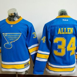 Youth St. Louis Blues #34 Jake Allen Light Blue 2017 Winter Classic Stitched NHL Jersey