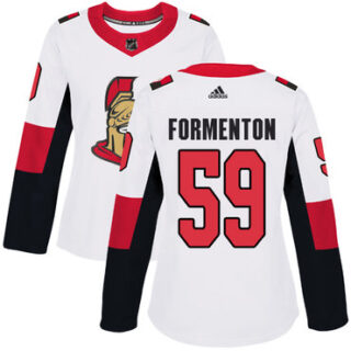 Women's Ottawa Senators Alex Formenton Authentic White Away Jersey NHL #59