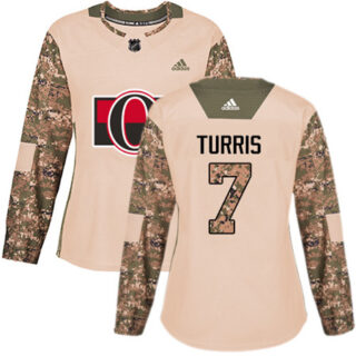 Women's Ottawa Senators #7 Kyle Turris Camo Authentic 2017 Veterans Day Stitched NHL Jersey