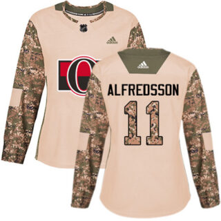Women's Ottawa Senators #11 Daniel Alfredsson Camo Authentic 2017 Veterans Day Stitched NHL Jersey