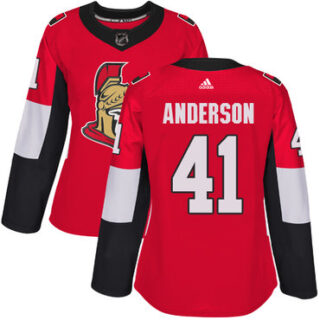 Women's Ottawa Senators #41 Craig Anderson Red Home Authentic Stitched NHL Jersey