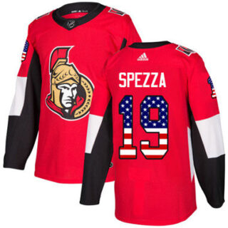 Youth Ottawa Senators #19 Jason Spezza Red Home Authentic USA Flag Stitched NHL Jersey