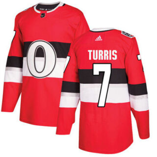 Youth Ottawa Senators #7 Kyle Turris Red Authentic 2017 100 Classic Stitched NHL Jersey