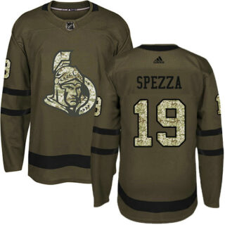 Youth Ottawa Senators #19 Jason Spezza Green Salute to Service Stitched NHL Jersey