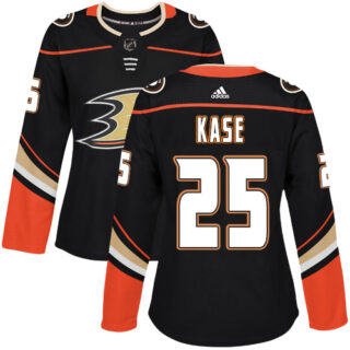 Women's Anaheim Ducks #25 Ondrej Kase Black Home Authentic Stitched NHL Jersey