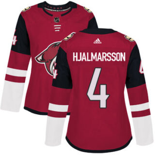 Women's Arizona Coyotes #4 Niklas Hjalmarsson Maroon Home Authentic Stitched NHL Jersey