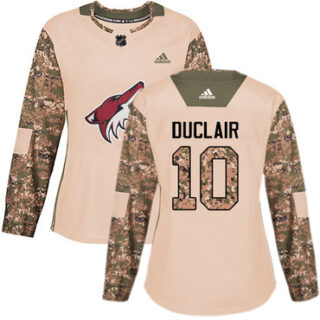 Women's Arizona Coyotes #10 Anthony Duclair Camo Authentic 2017 Veterans Day Stitched NHL Jersey