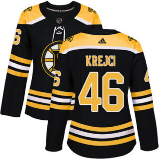 Women's Boston Bruins #46 David Krejci Black Home Authentic Stitched NHL Jersey