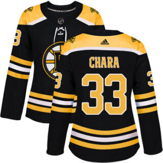 Women's Boston Bruins #33 Zdeno Chara Black Home Authentic Stitched NHL Jersey