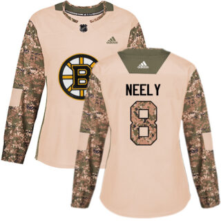 Women's Boston Bruins #8 Cam Neely Camo Authentic 2017 Veterans Day Stitched NHL Jersey