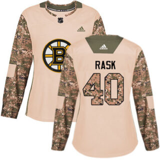 Women's Boston Bruins #40 Tuukka Rask Camo Authentic 2017 Veterans Day Stitched NHL Jersey