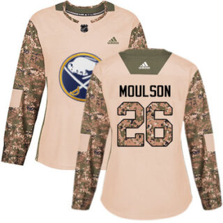 Women's Buffalo Sabres #26 Matt Moulson Camo Authentic 2017 Veterans Day Stitched NHL Jersey