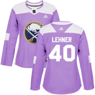 Women's Buffalo Sabres #40 Robin Lehner Purple Authentic Fights Cancer Stitched NHL Jersey