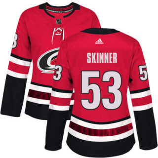 Women's Carolina Hurricanes #53 Jeff Skinner Red Home Authentic Stitched NHL Jersey