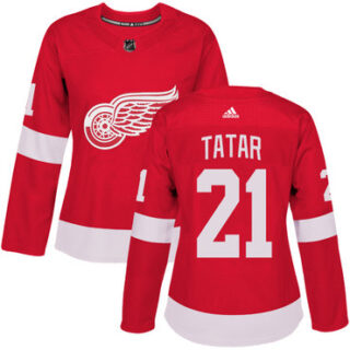 Women's Detroit Red Wings #21 Tomas Tatar Red Home Authentic Stitched NHL Jersey