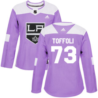 Women's Los Angeles Kings #73 Tyler Toffoli Purple Authentic Fights Cancer Stitched NHL Jersey