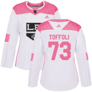 Women's Los Angeles Kings #73 Tyler Toffoli White Pink Authentic Fashion Stitched NHL Jersey