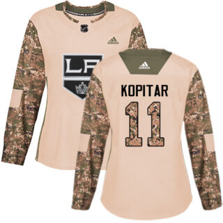 Women's Los Angeles Kings #11 Anze Kopitar Camo Authentic 2017 Veterans Day Stitched NHL Jersey