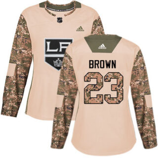 Women's Los Angeles Kings #23 Dustin Brown Camo Authentic 2017 Veterans Day Stitched NHL Jersey