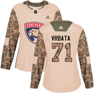 Women's Florida Panthers #71 Radim Vrbata Camo Authentic 2017 Veterans Day Stitched NHL Jersey