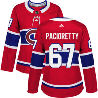 Women's Montreal Canadiens #67 Max Pacioretty Red Home Authentic Stitched NHL Jersey